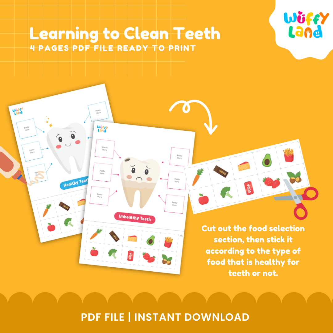 Brushing Teeth Activity - Dental Health Printable - Preschool & Kindergarten Learning