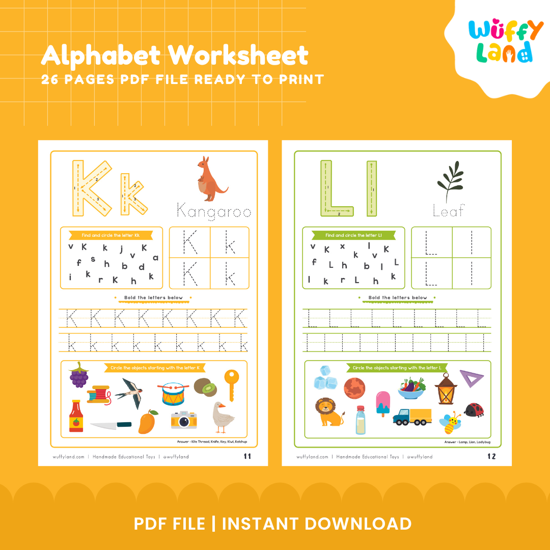 Lembar Kerja Alfabet A–Z - Halaman Penelusuran & Fonetik yang Dapat Dicetak untuk Anak Prasekolah & TK
