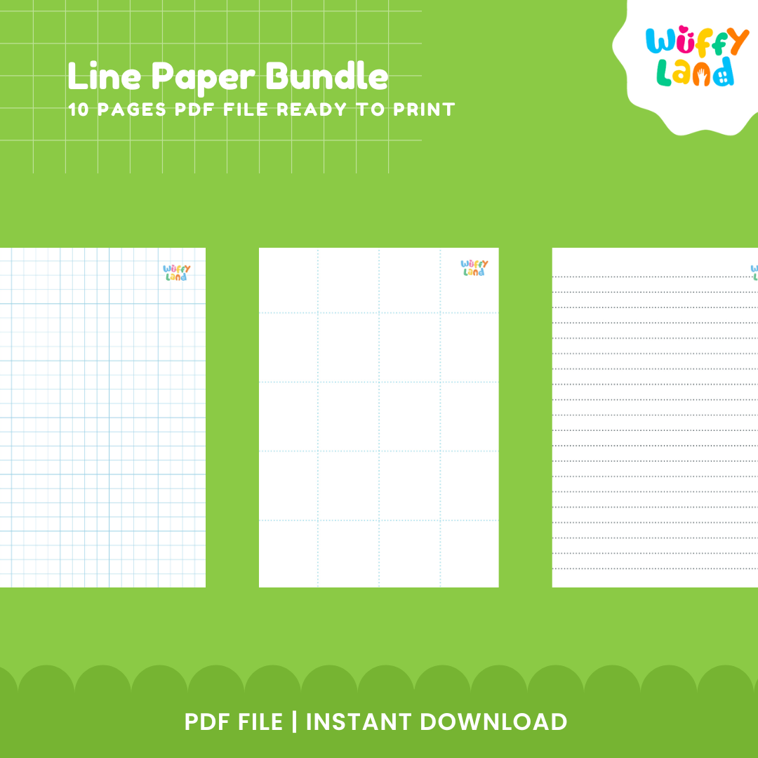 Lined Paper Bundle - Printable Writing Templates for Kids & Students