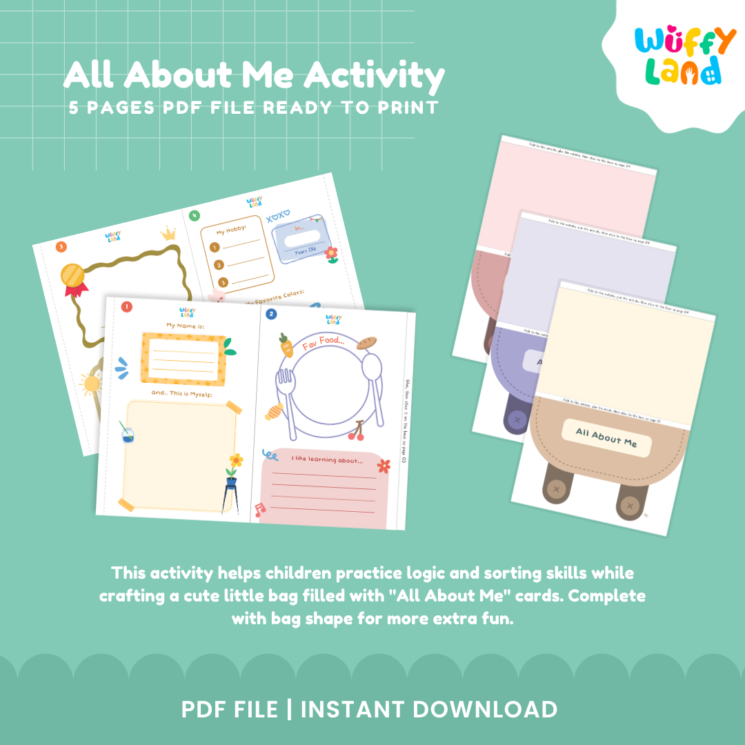 All About Me Activity Bag Edition | Back to School Craft & Writing Prompts