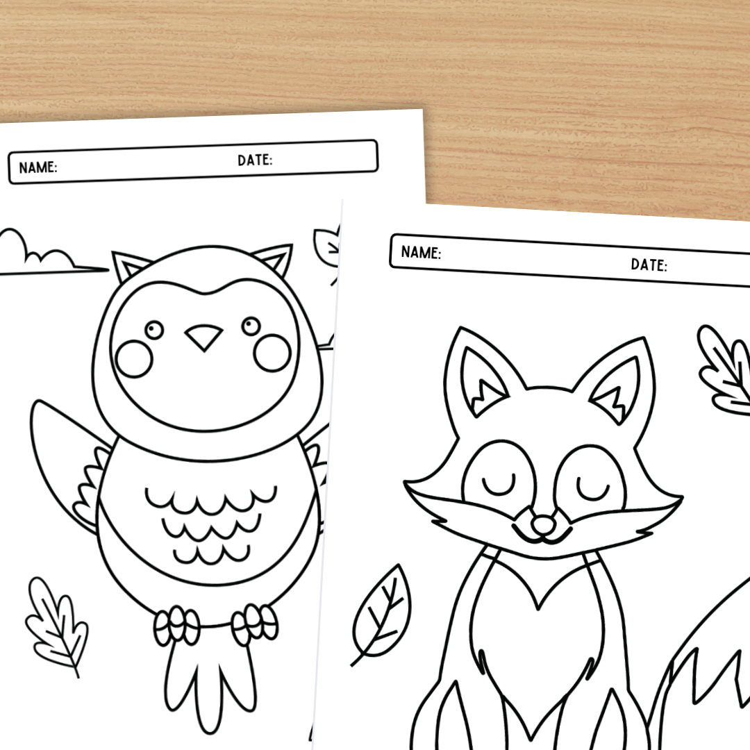 Autumn Coloring Pages - Fall Coloring Sheets for Kids - Printable Fall Activities