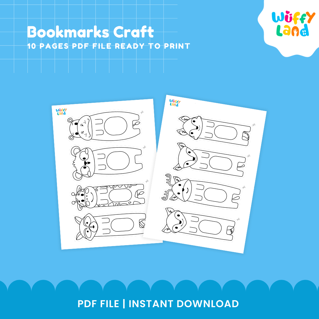 Animal Bookmarks Craft - Fun DIY Coloring & Printable Bookmarks for Kids