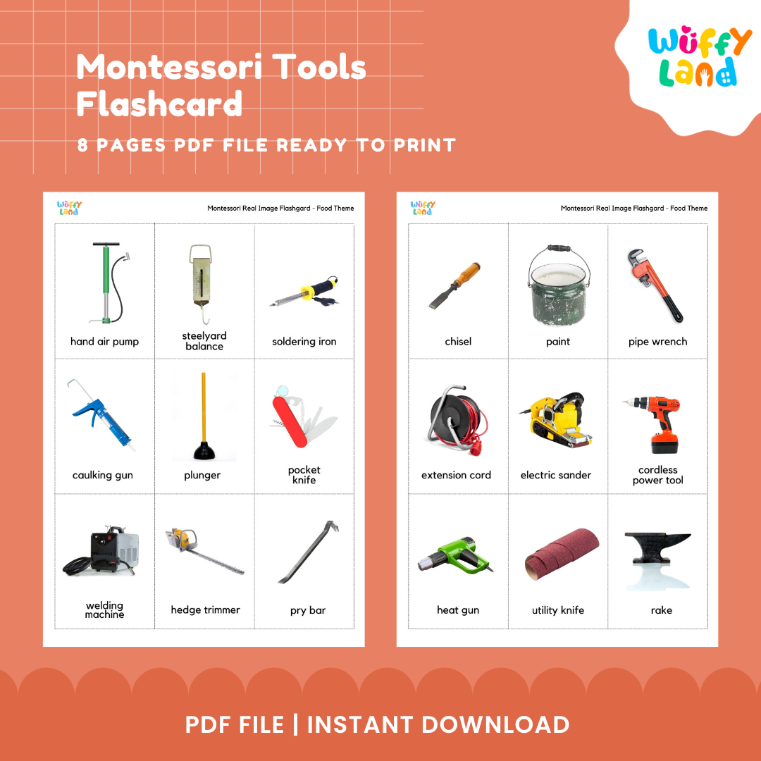 Montessori Tools Flashcard