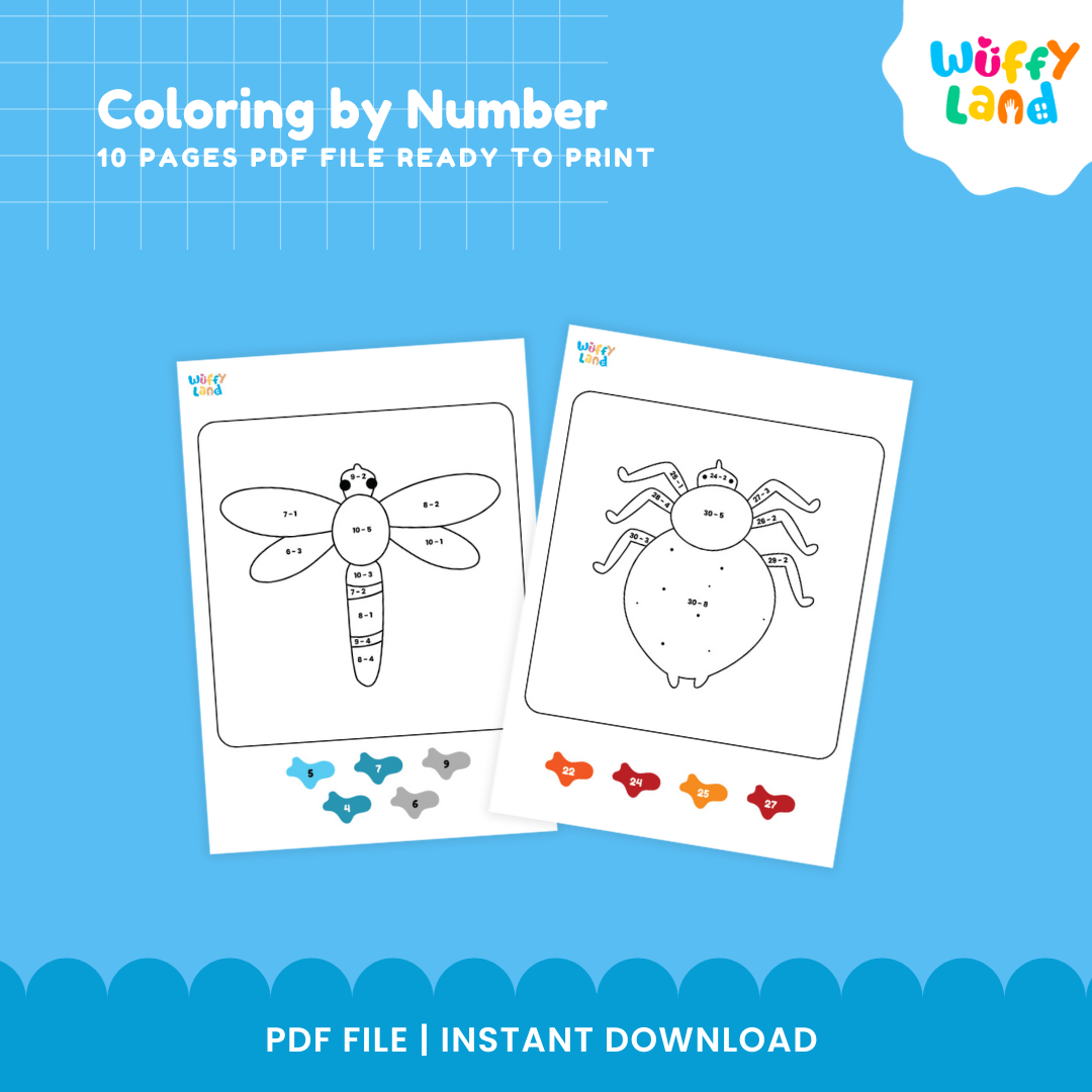 Color by Number Worksheets - Fun Printable Coloring Pages