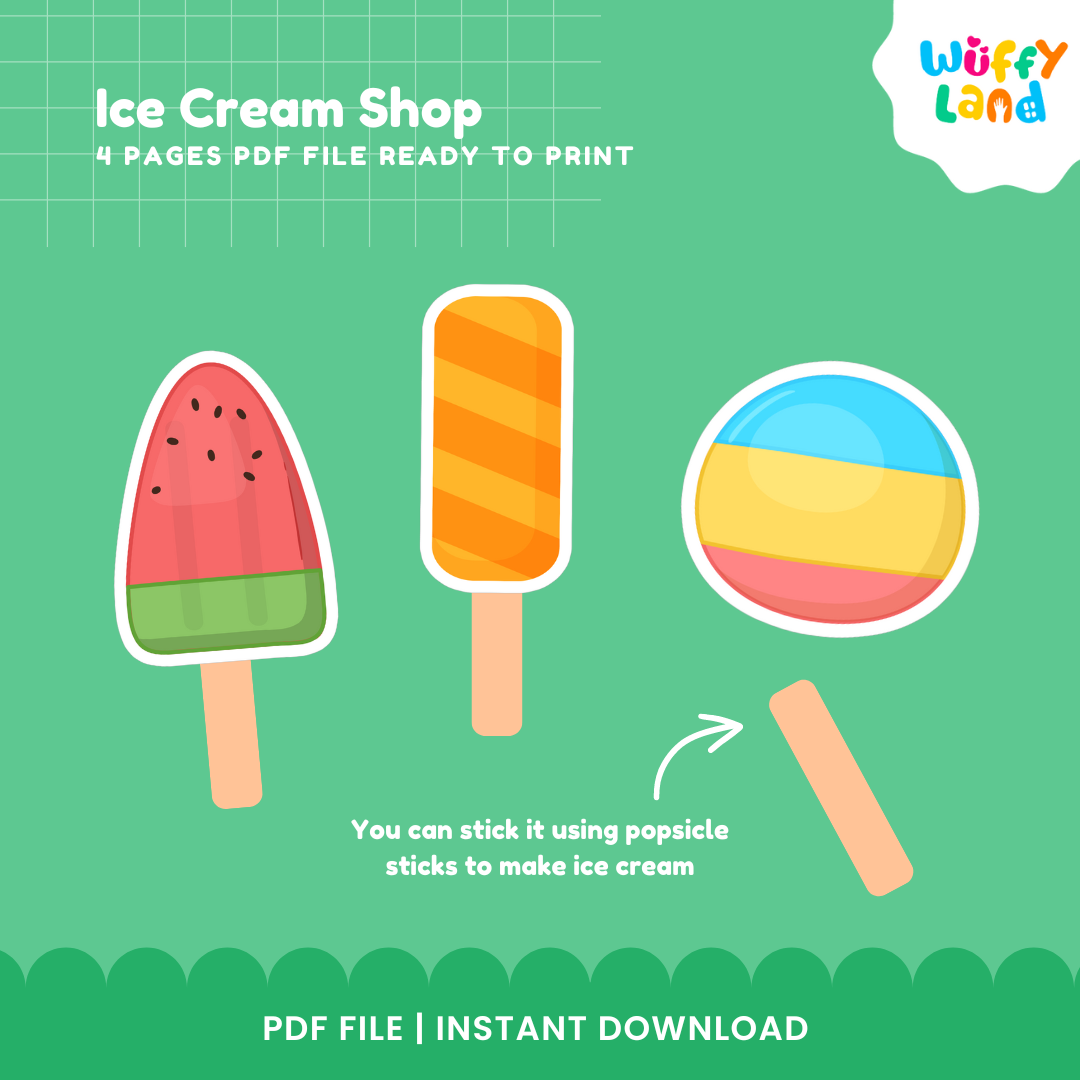Pretend Ice Cream Shop – Printable Role Play Activity