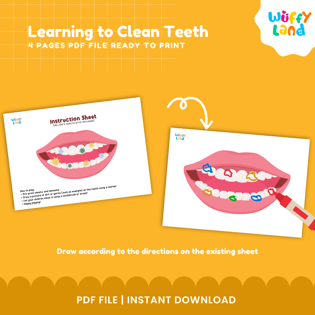 Brushing Teeth Activity - Dental Health Printable - Preschool & Kindergarten Learning