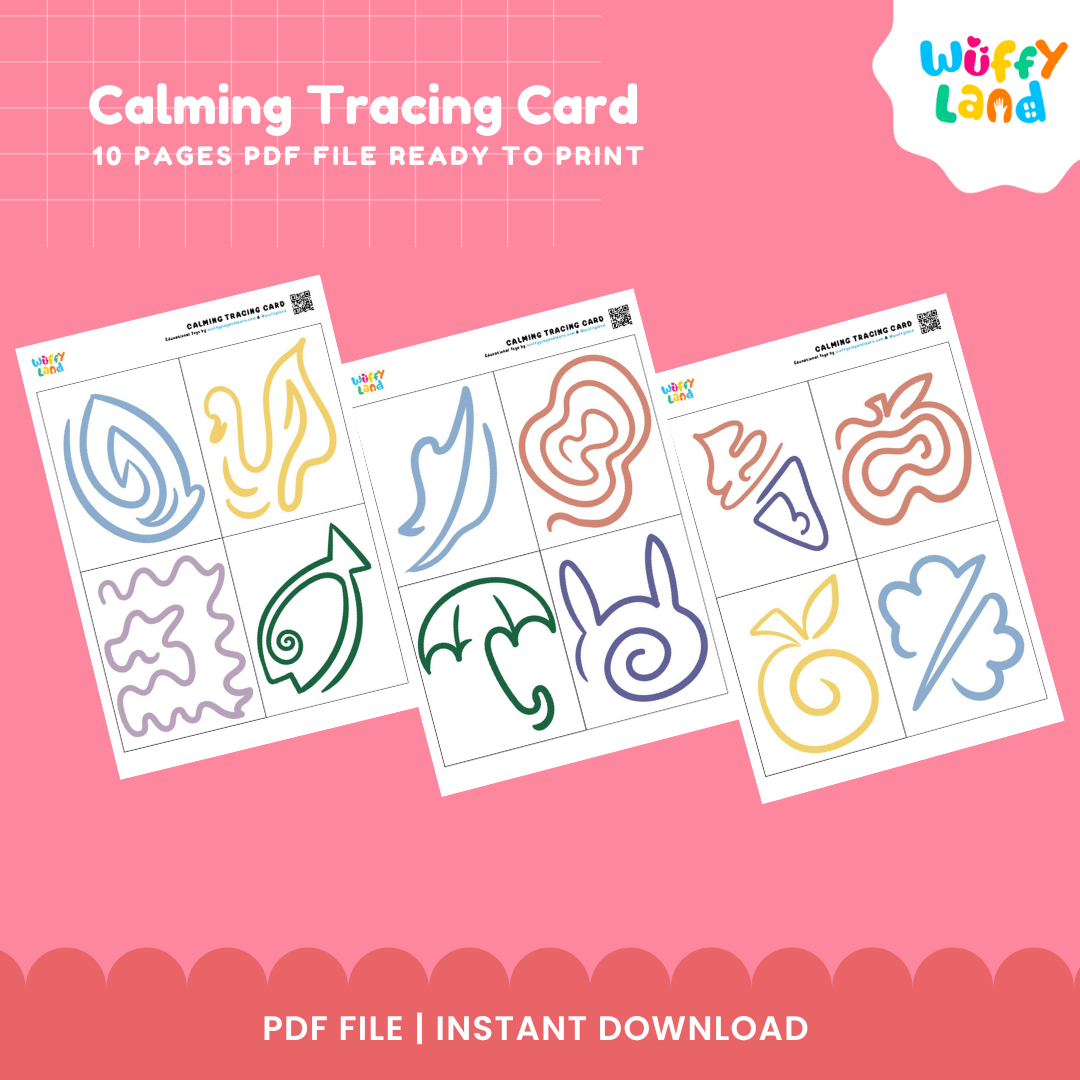 Calming Tracing Cards - 40 Pages PDF for Relaxation and Fun