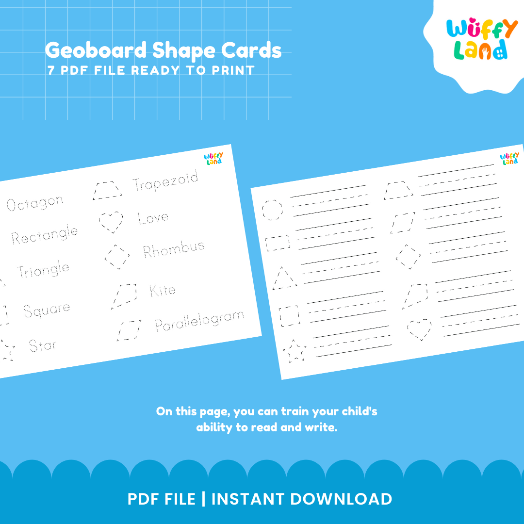 Geoboard Shape Cards โ 2D Shape Activities for Fine Motor Skills & Geometry Learning
