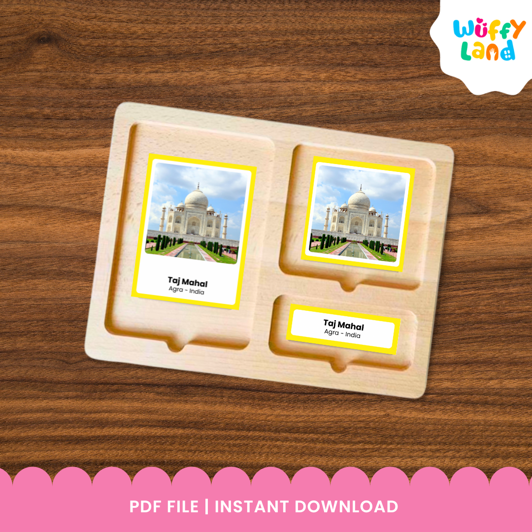 Asian Landmarks 3-Part Cards - Montessori Geography Printable - World Landmarks for Kids