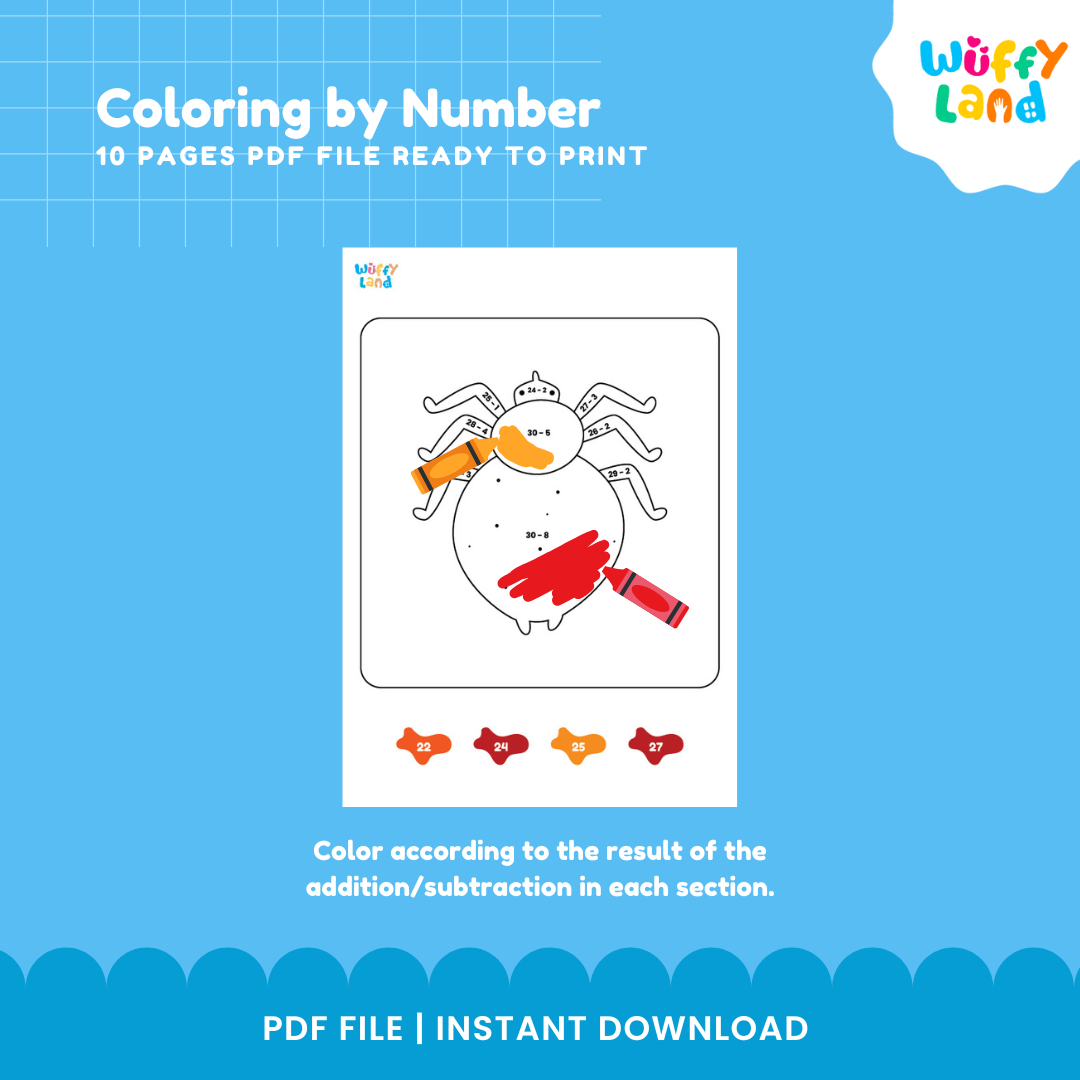 Color by Number Worksheets - Fun Printable Coloring Pages