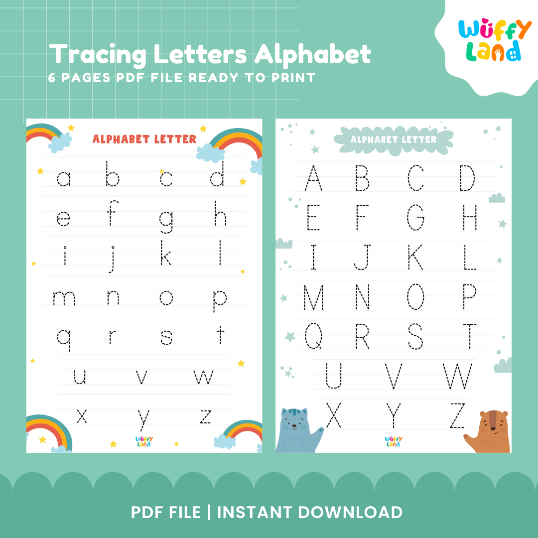 Alphabet Tracing Worksheets – Uppercase & Lowercase A-Z