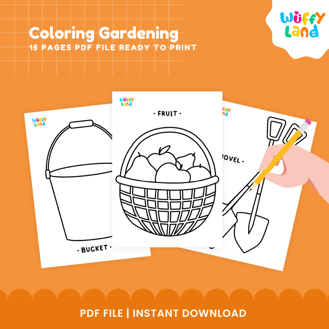 Gardening Coloring Pages – Printable Planting Activities