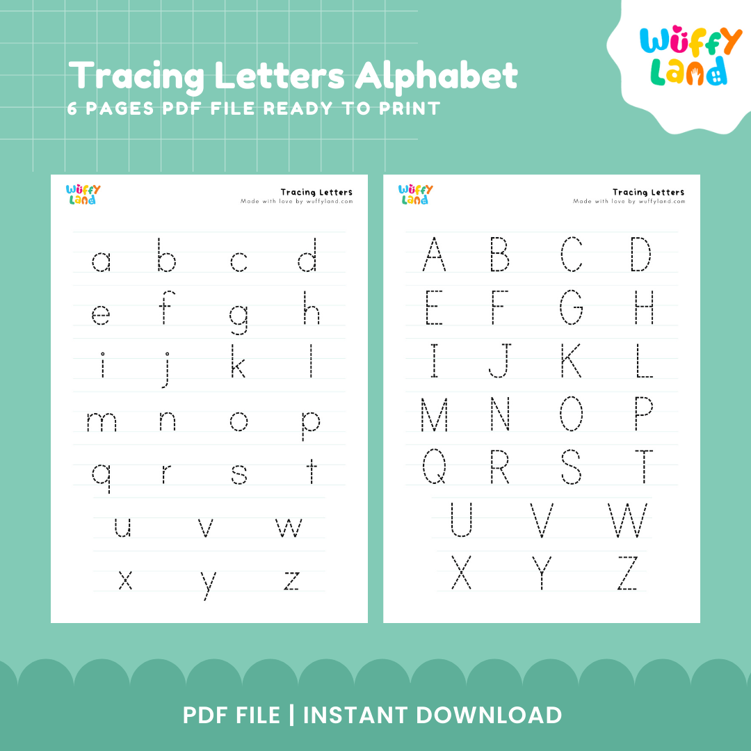 Alphabet Tracing Worksheets – Uppercase & Lowercase A-Z