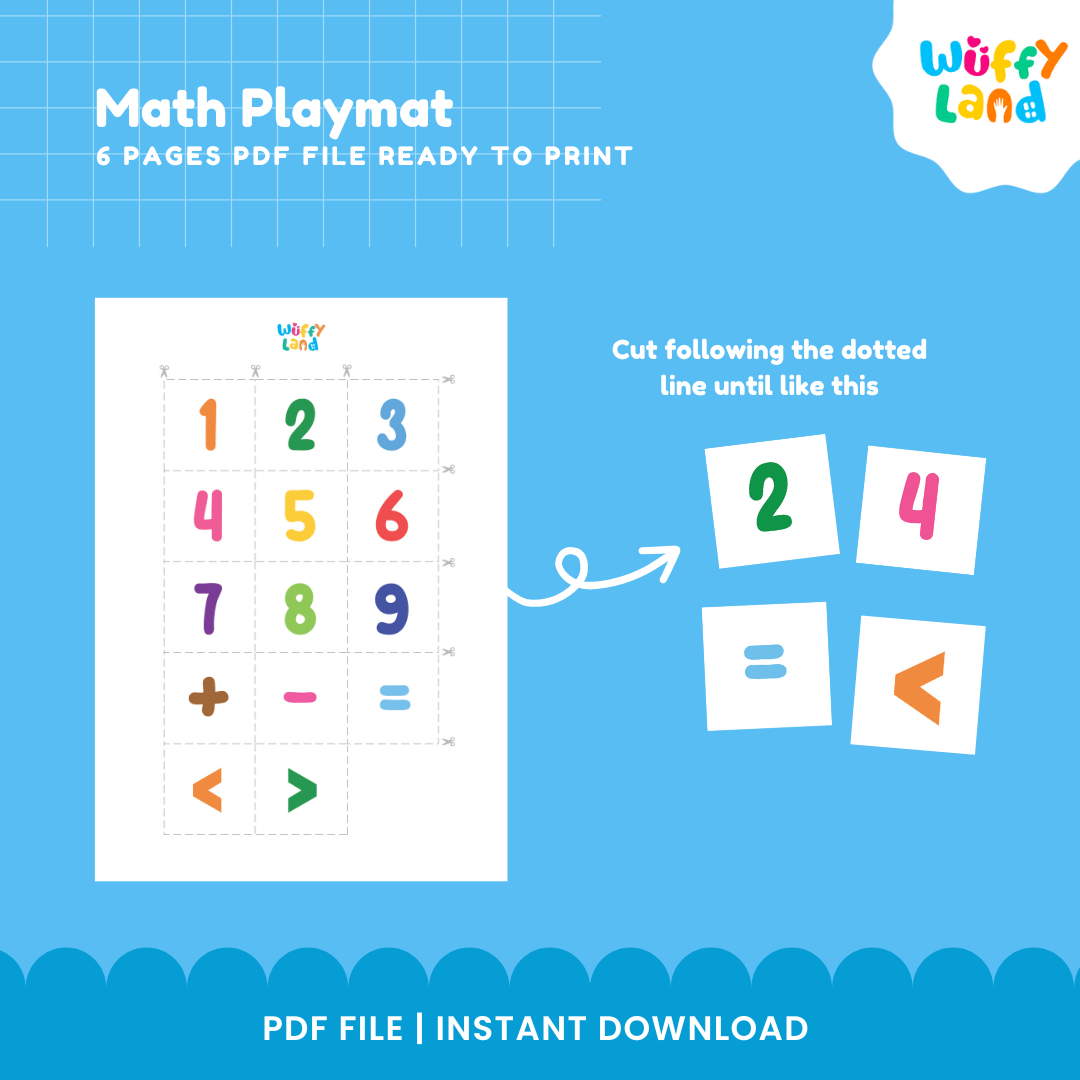 Math Playmat for Kids – Hands-On Math Activities - Addition, Subtraction, & Comparison