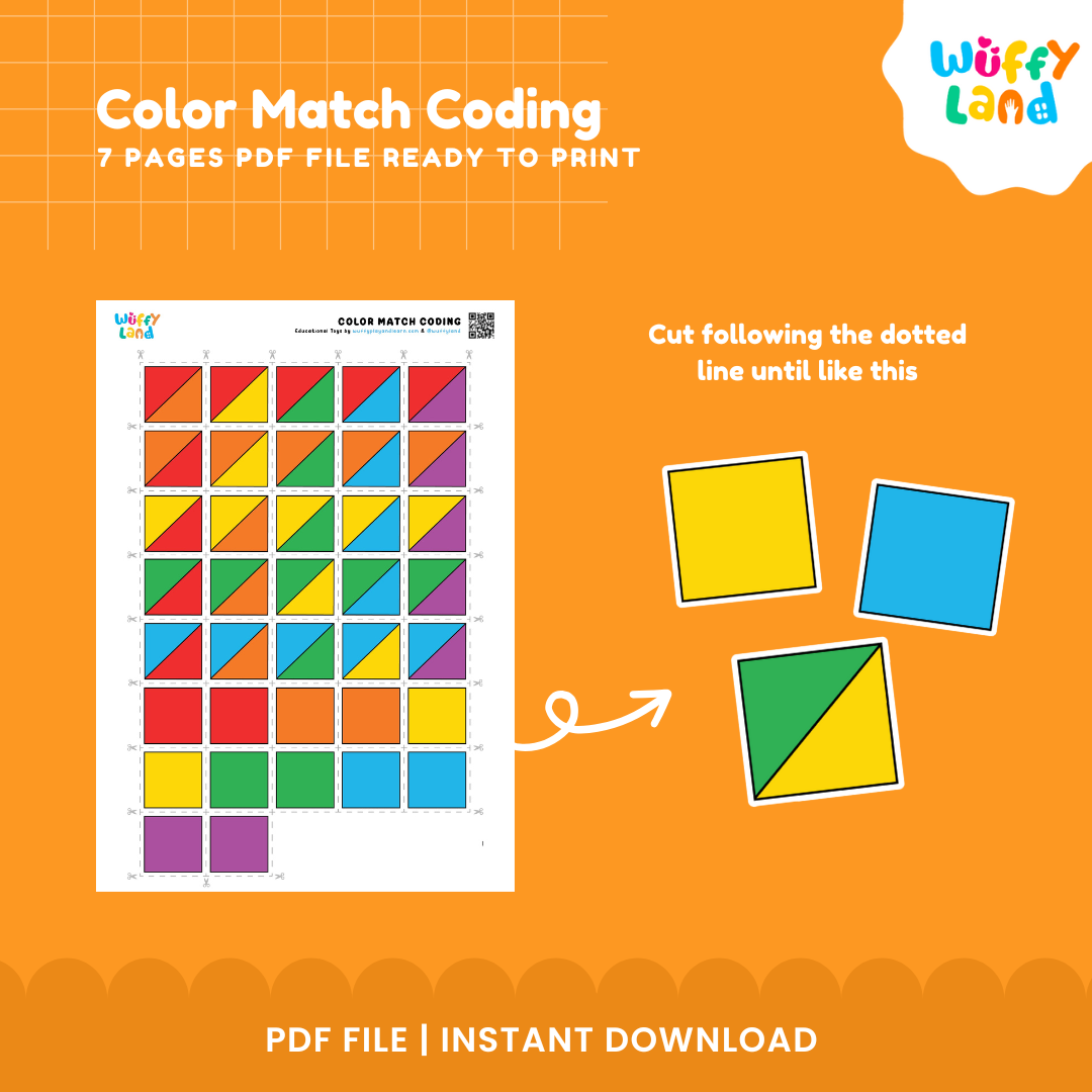 Color Match Coding Activity for Kids β Fun Learning with Early Coding Concepts!