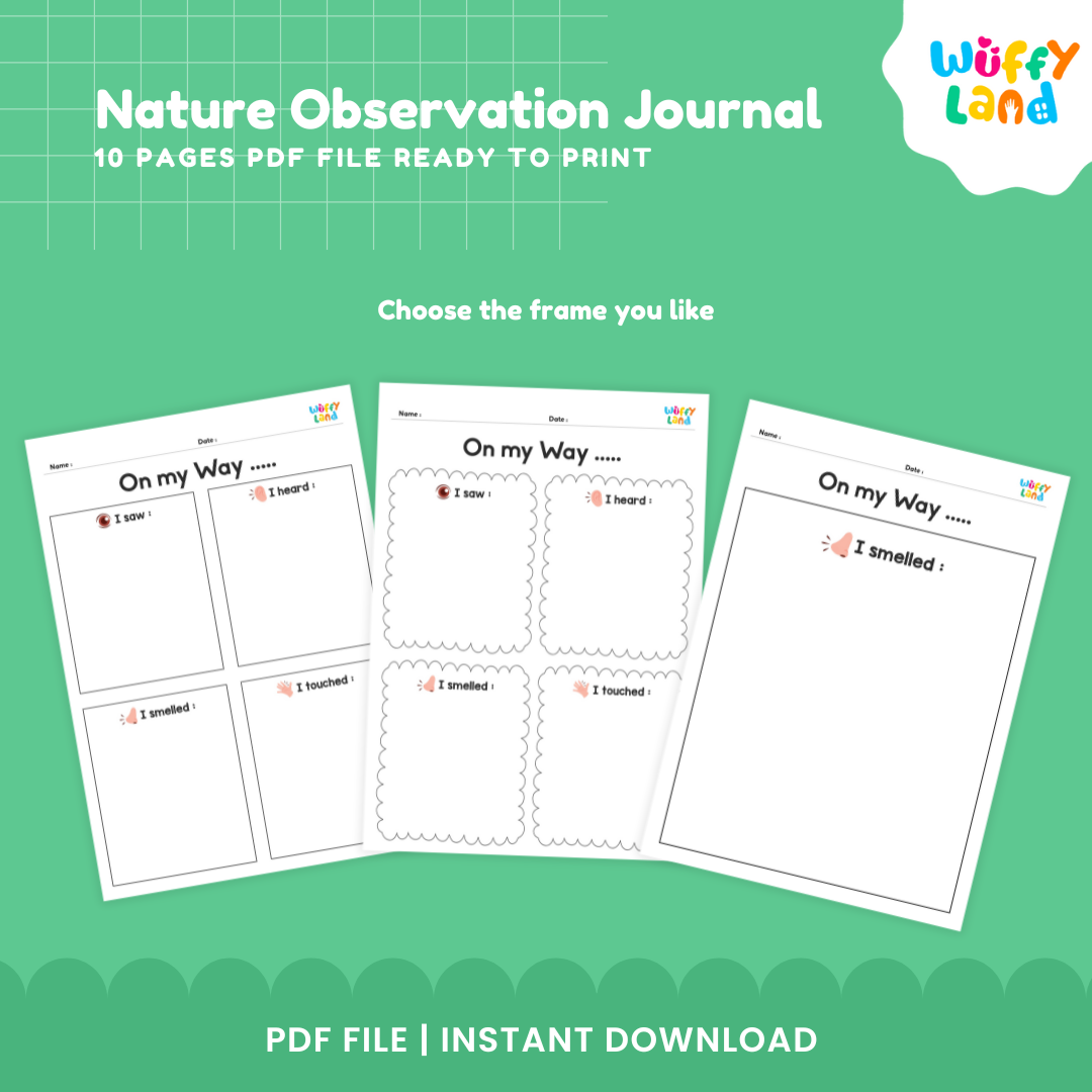 Nature Observation Journal for Kids - Printable Exploration Pages