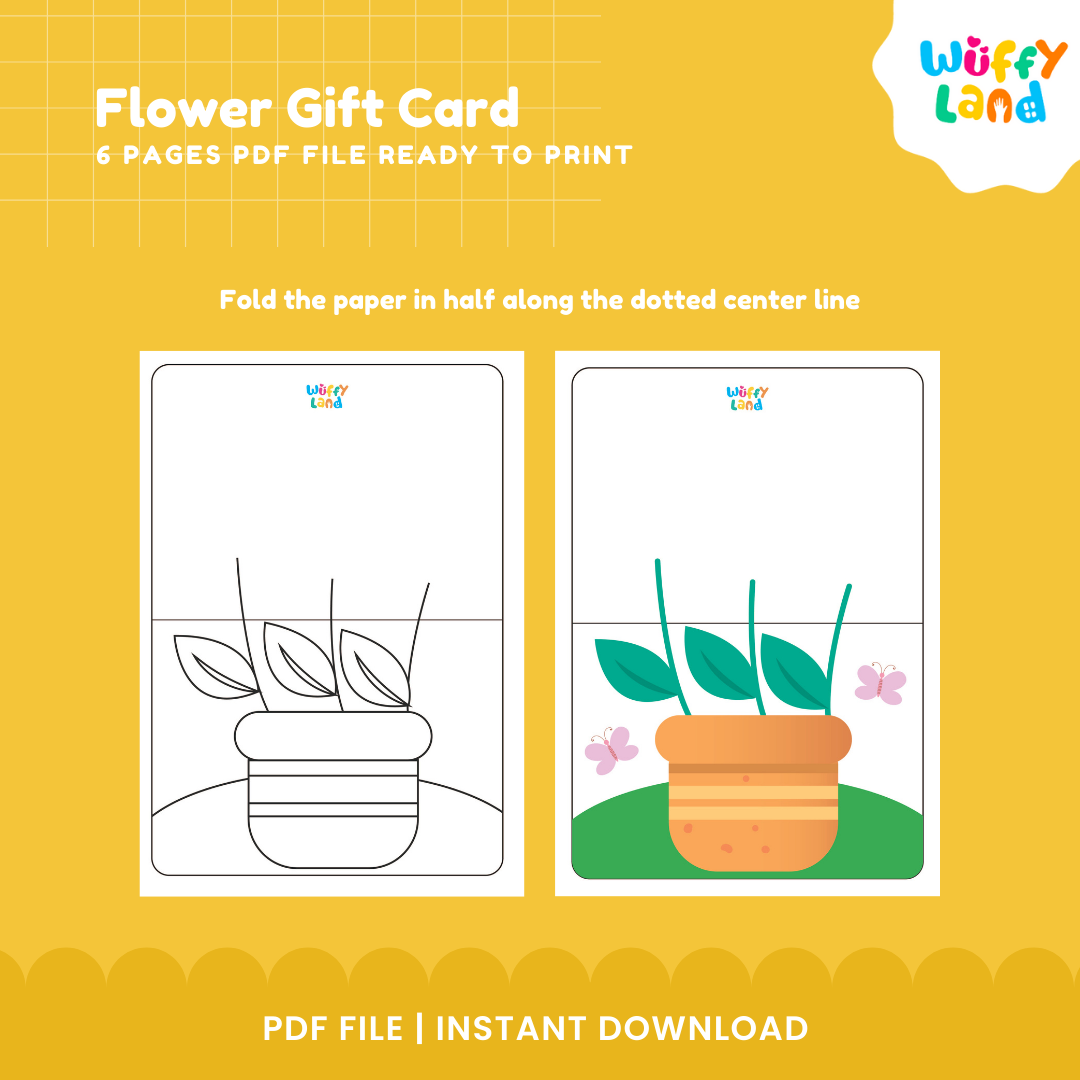 Flower Gift Card Craft - Mother’s Day & Spring Printable Activity for Kids