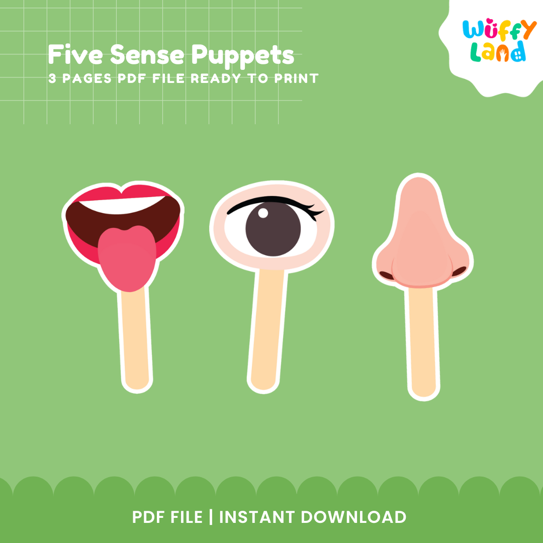 Five Sense Puppets β Fun Educational Printable for Kids!