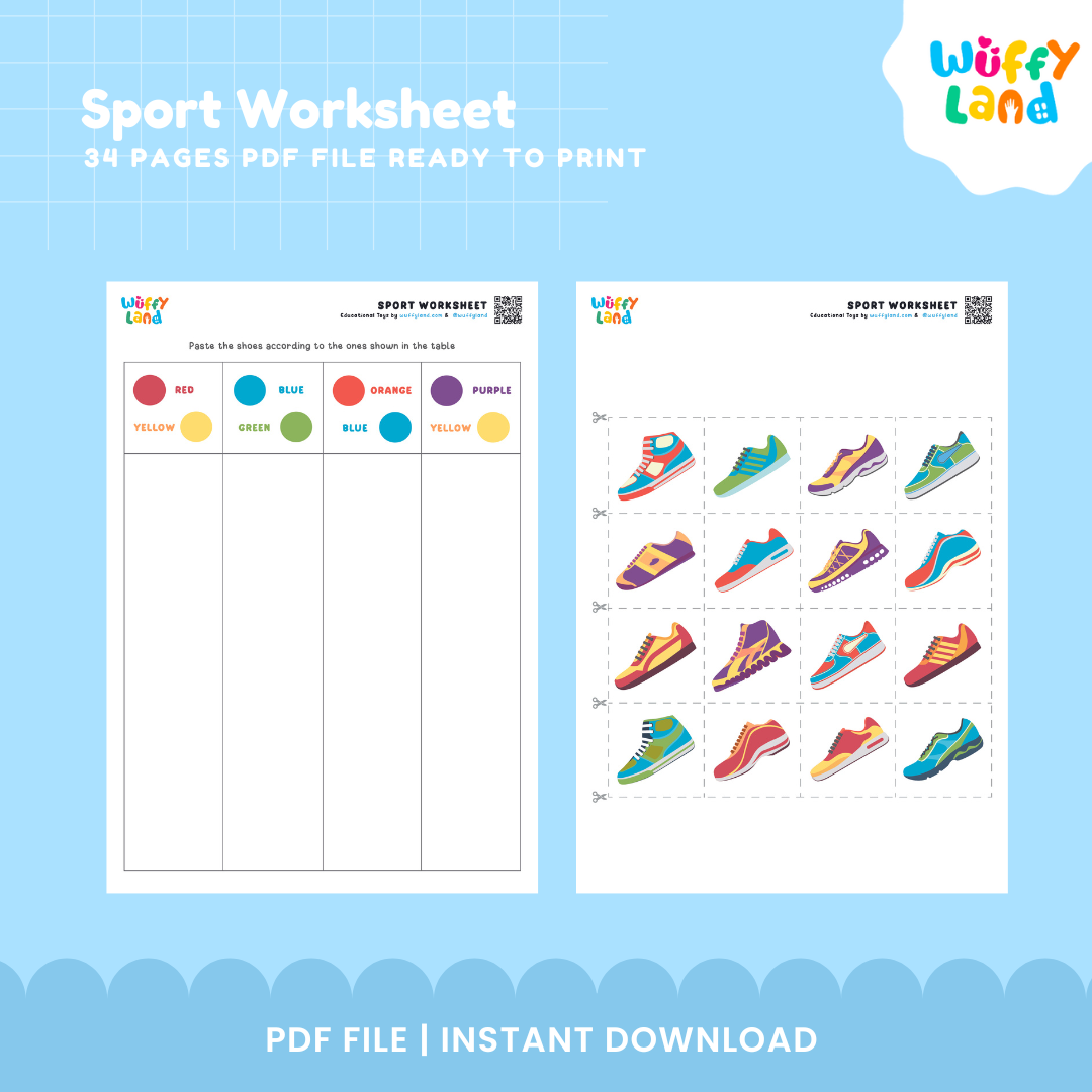 Sports-Themed Worksheets for Kids: Fun & Educational Activities | Printable PDF | Instant Download
