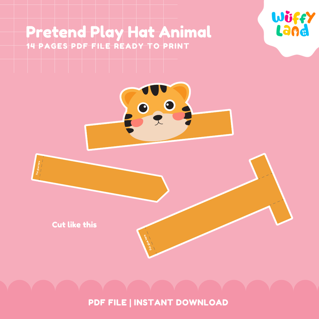 Pretend Play Animal Hat Printable - Fun Kids Activity - Animal Role Play Hats
