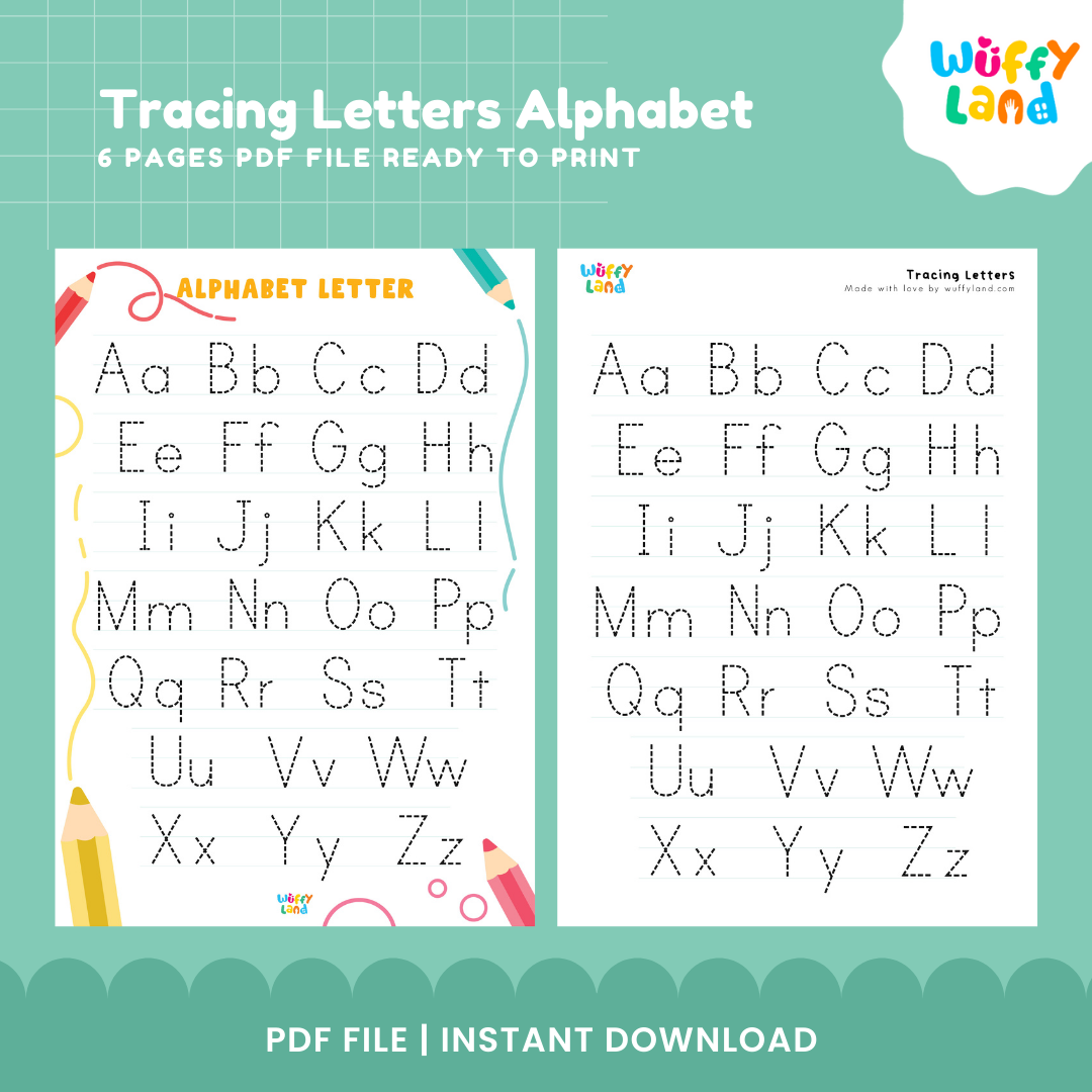 Alphabet Tracing Worksheets – Uppercase & Lowercase A-Z