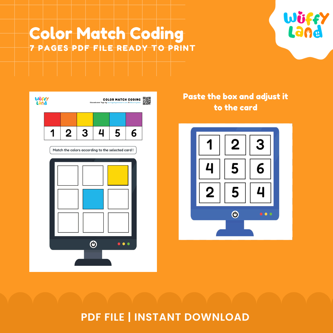 Color Match Coding Activity for Kids β Fun Learning with Early Coding Concepts!