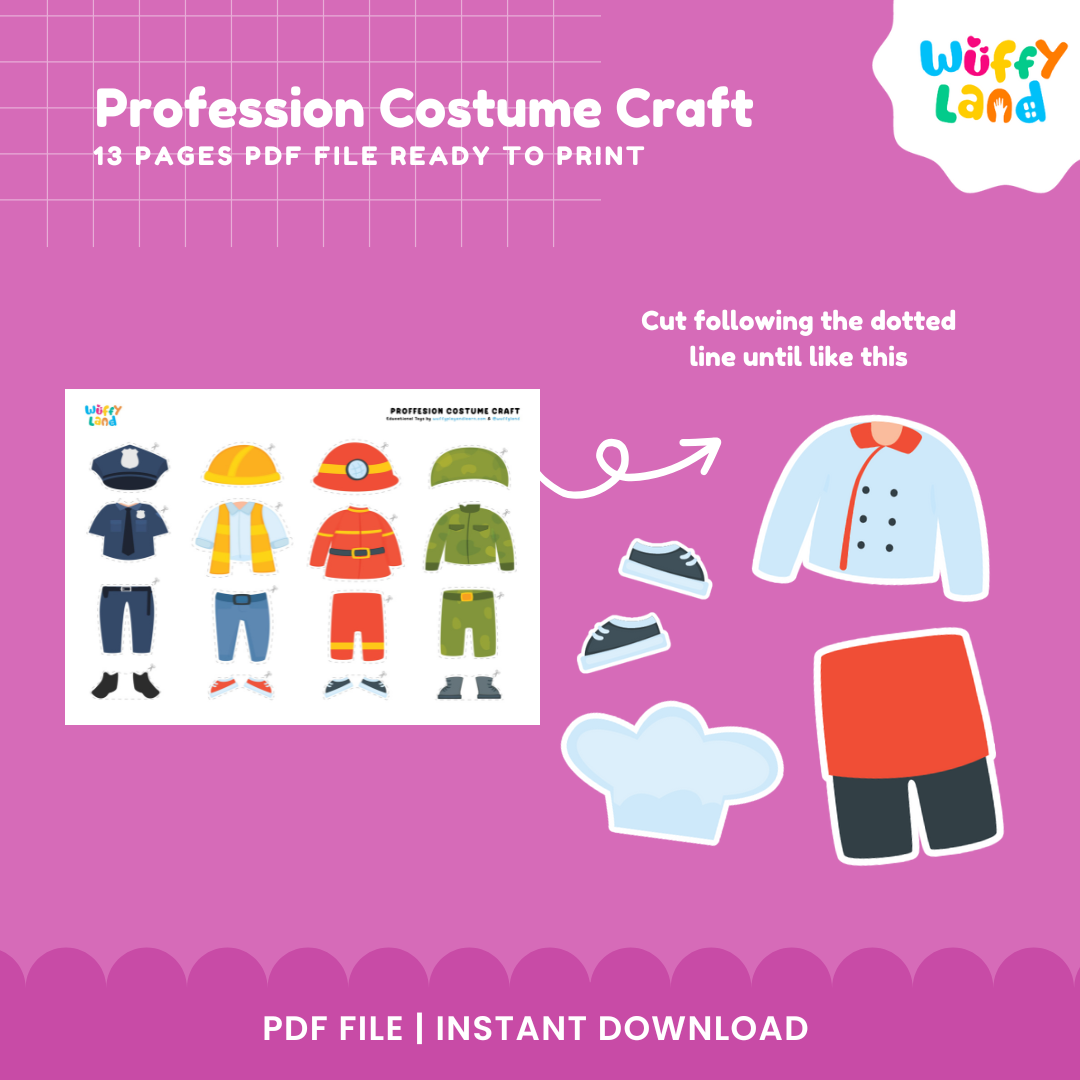 Profession Costume Craft - Fun Printable Cut & Play Activity for Kids!