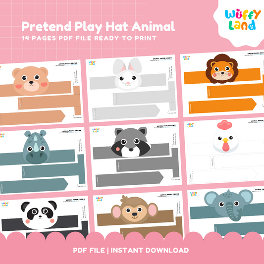 Animal Hat Craft – Printable Pretend Play for Kids