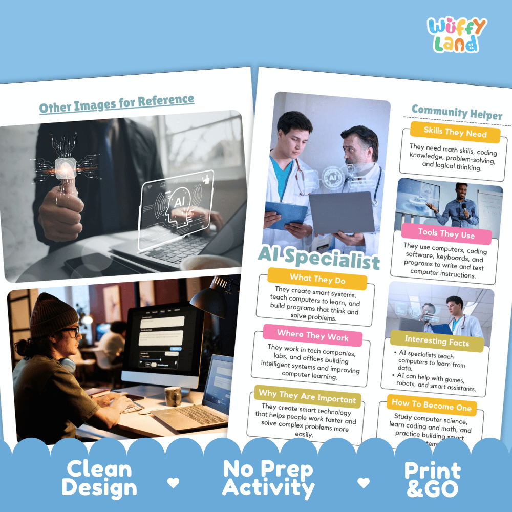 Print and go digital PDF writing worksheets with clean design layout, researcher name line, and zero prep classroom format