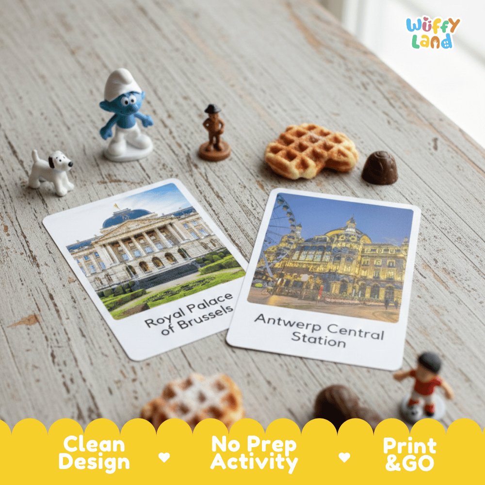 All About Belgium Flashcards Food Culture and Landmarks Printable Cards
