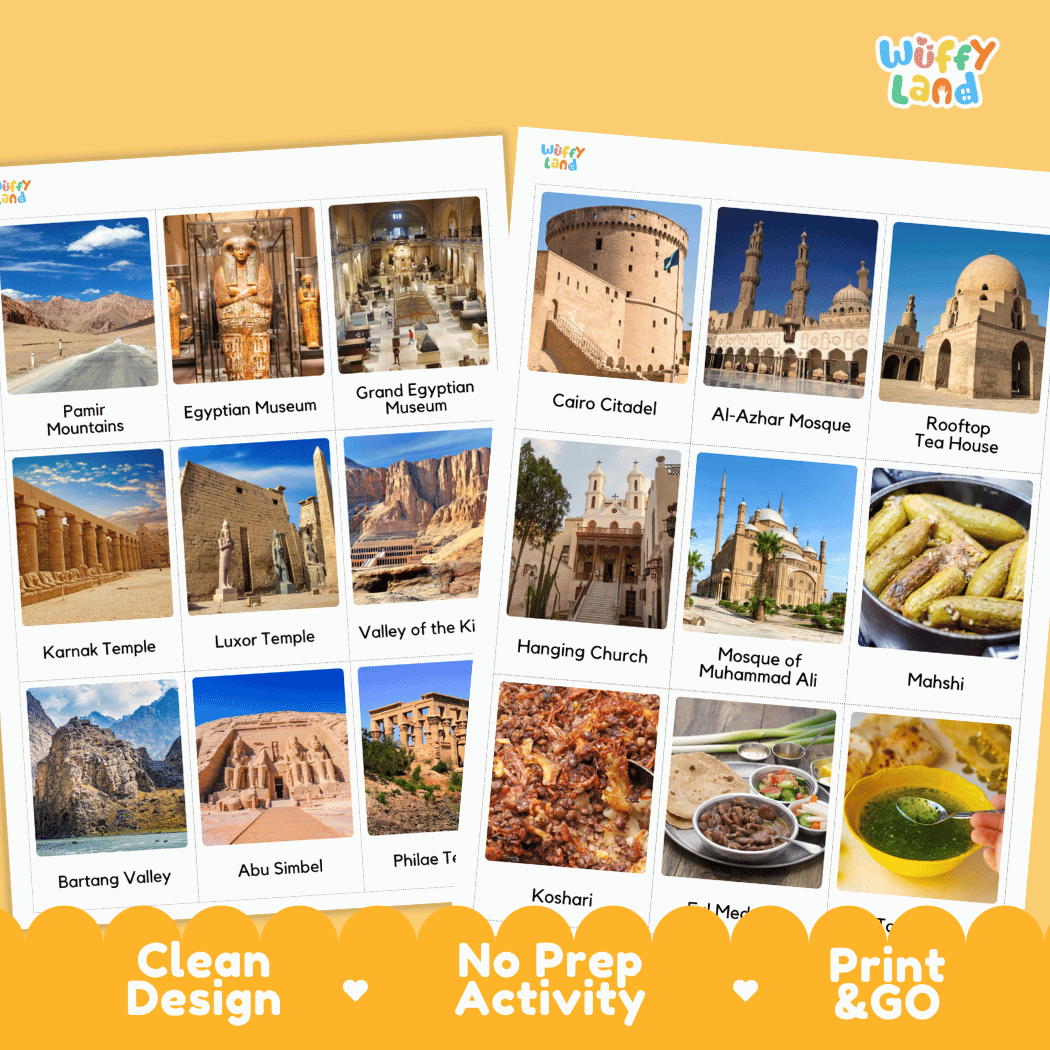 All About Egypt Flashcards - Food, Culture & Landmarks Printable Cards
