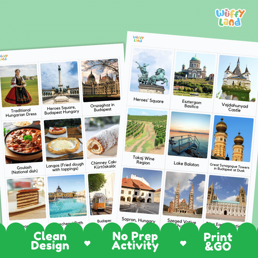 All About Hungary Flashcards Food Culture and Landmarks Printable