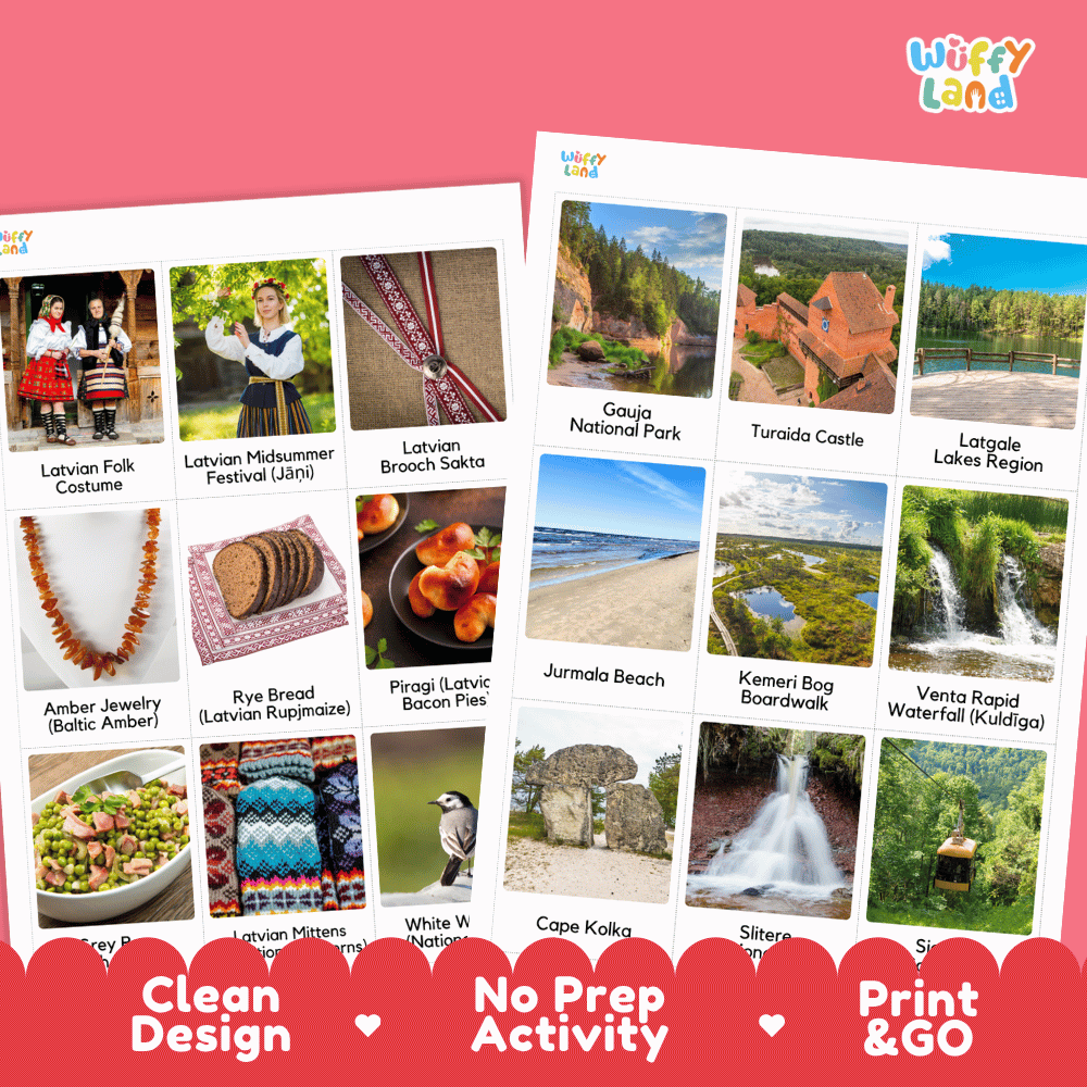 All About Latvia Flashcards Food Culture and Landmarks Printable