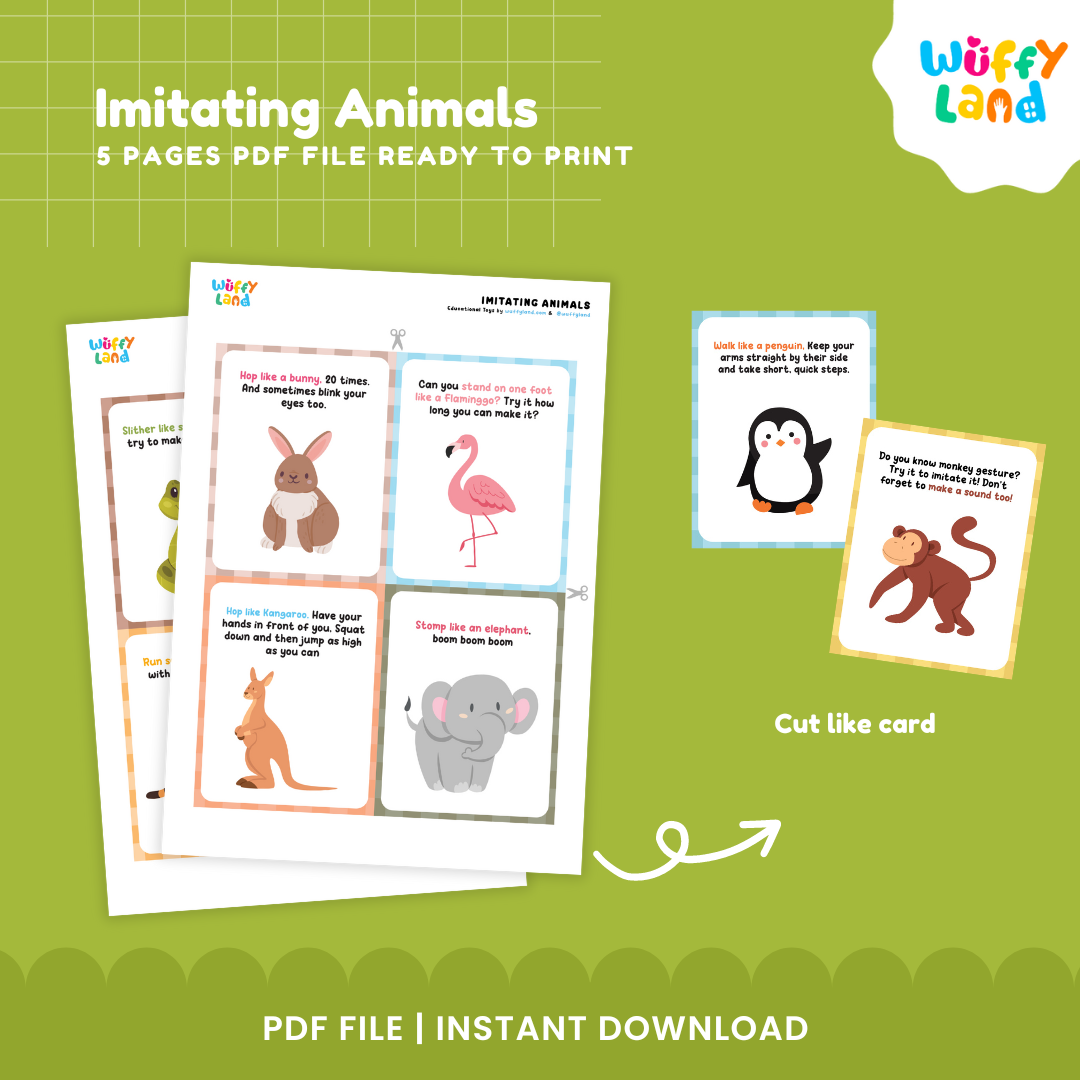 Animal Movement Cards | Gross Motor Brain Break Activity Printable Cards