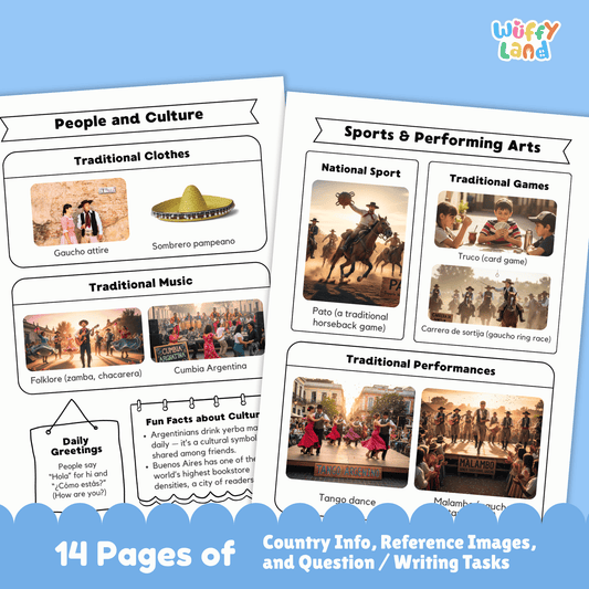 ARGENTINA Country Research Project | Printable Geography Worksheets