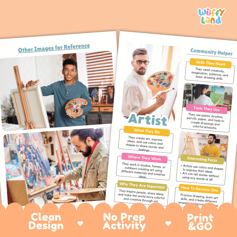 Print and go digital PDF writing worksheets with clean design layout, researcher name line, and zero prep classroom format