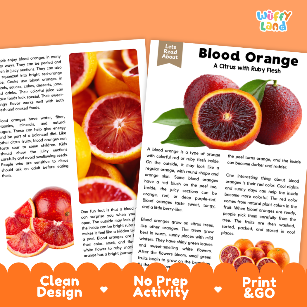 Teacher answer key page showing complete question solutions for blood orange reading comprehension practice