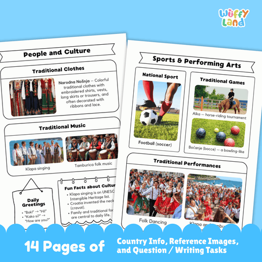 CROATIA Country Study | Geography Research Project & Printable Worksheets