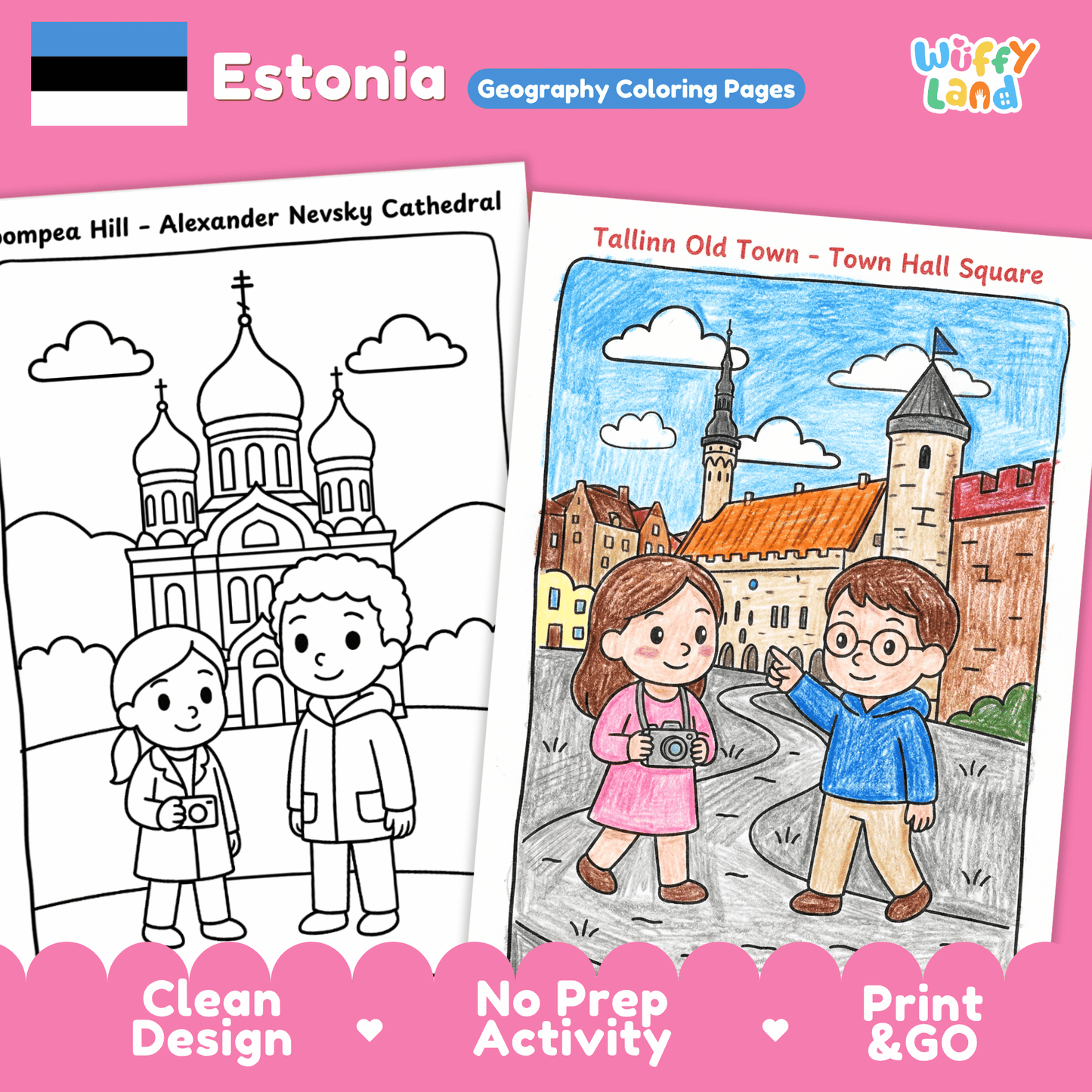 Estonia Geography Coloring Pages Worksheets