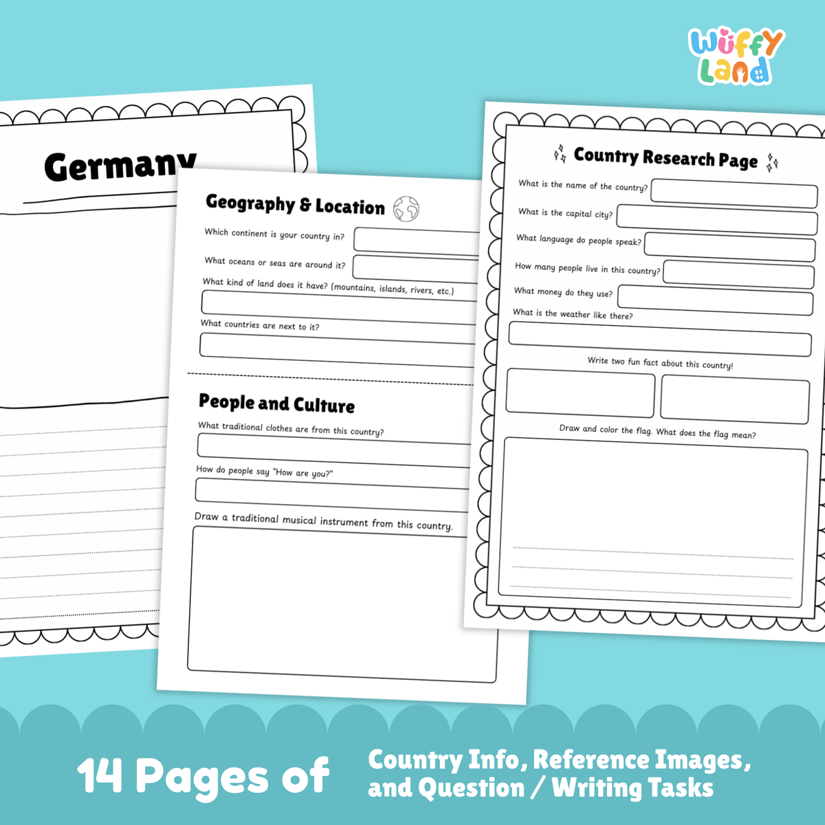 GERMANY Country Study | Geography Research Project & Printable Worksheets