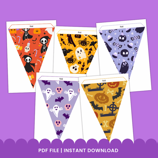Halloween Bunting Flag Classroom Decor Fall Banner Printable