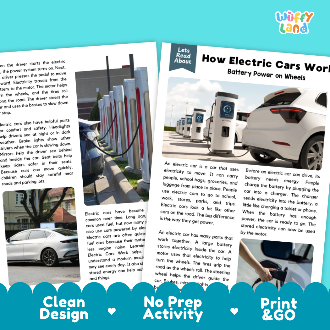 How Electric Cars Work Reading Passage and Questions Printable Worksheets with Answer Key