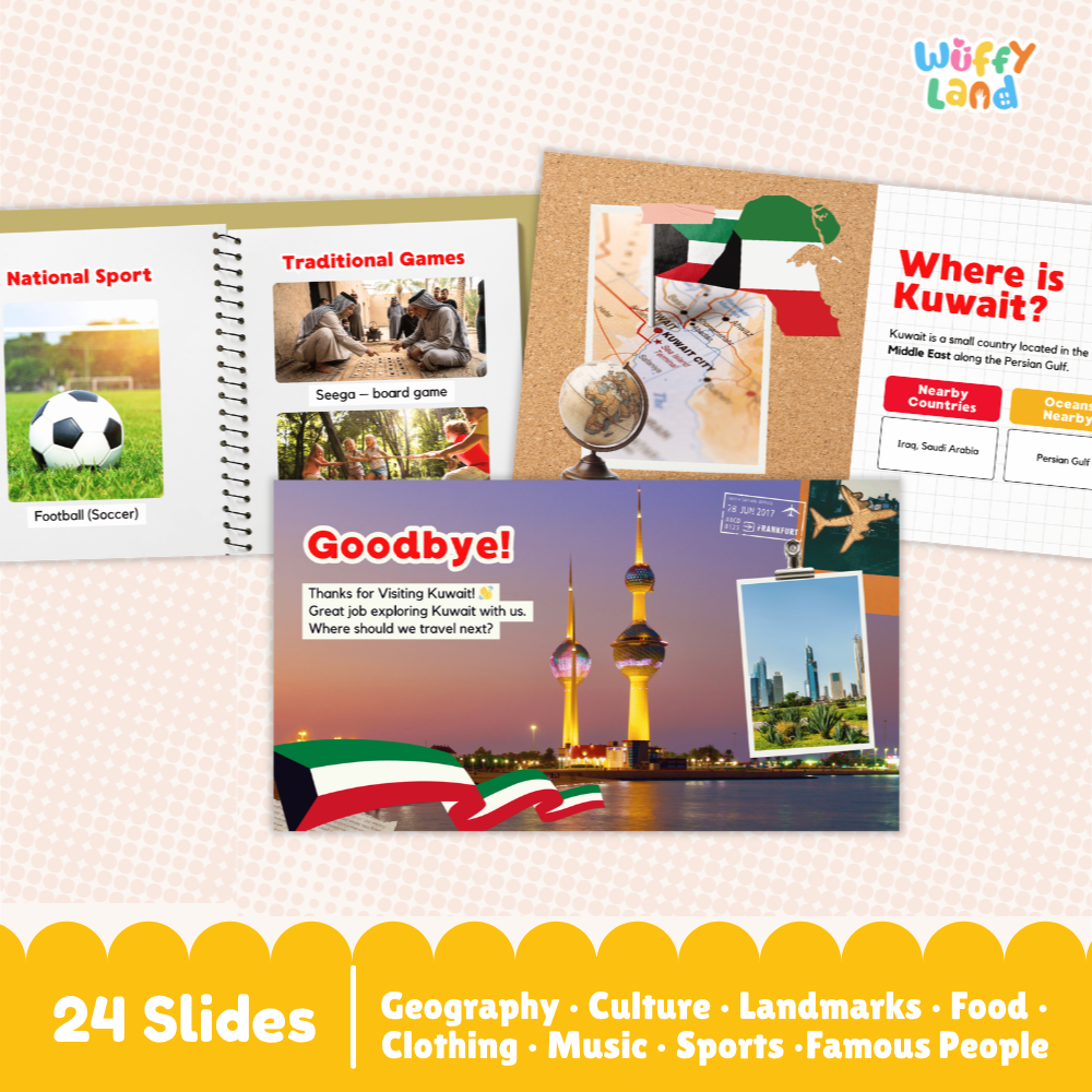 Kuwait Country Study Kid Friendly Geography & Culture PDF Slides