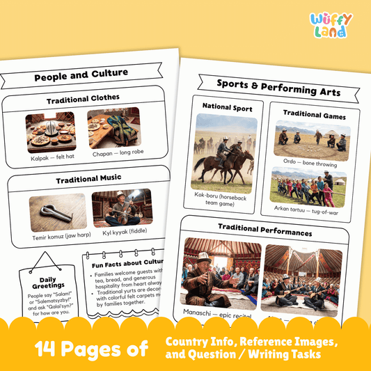 Kyrgyzstan Country Study | Central Asia Geography Research Project & Worksheets