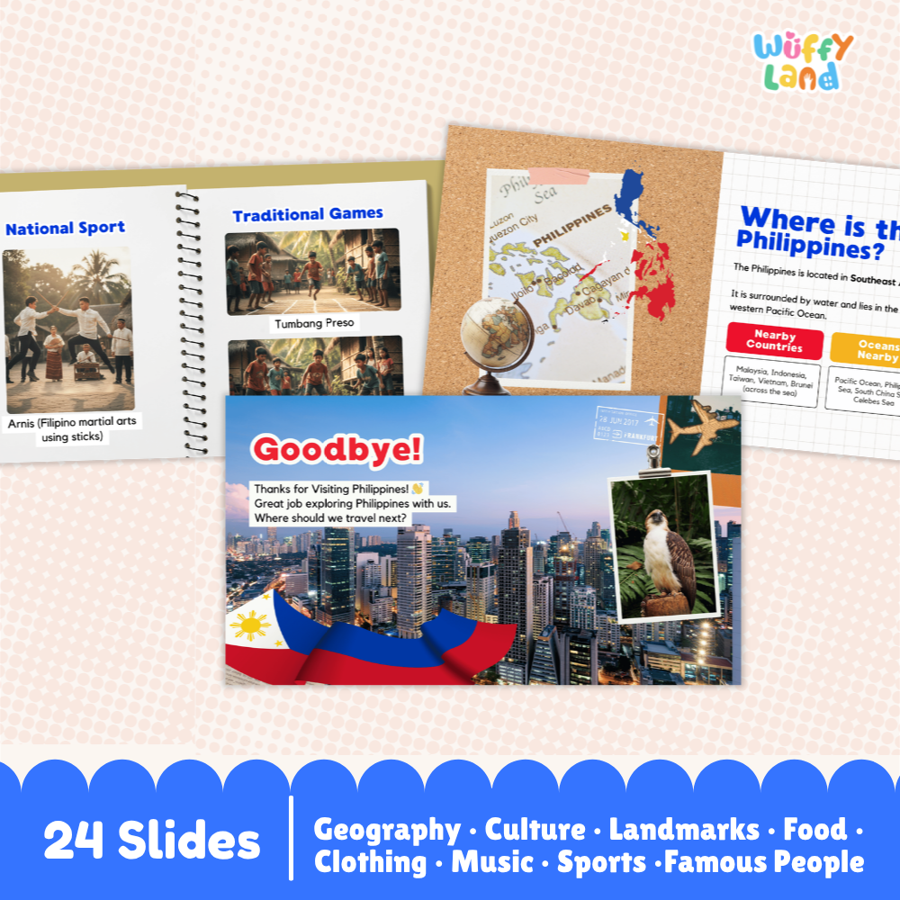 Philippines Country Study Kid Friendly Geography & Culture PDF Slides