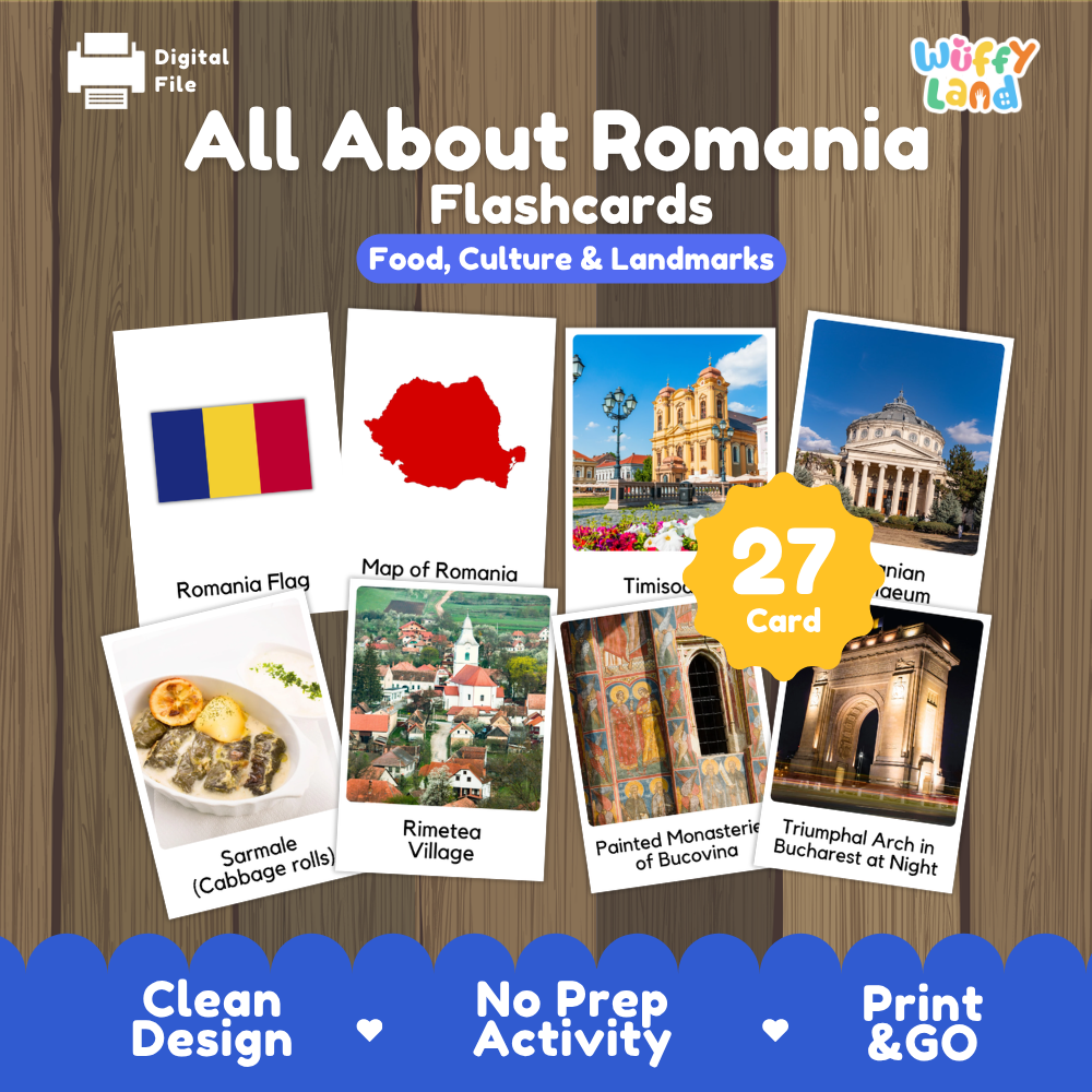 Clean design no prep print and go Romania geography activity pack layout ready for classroom and homeschool us