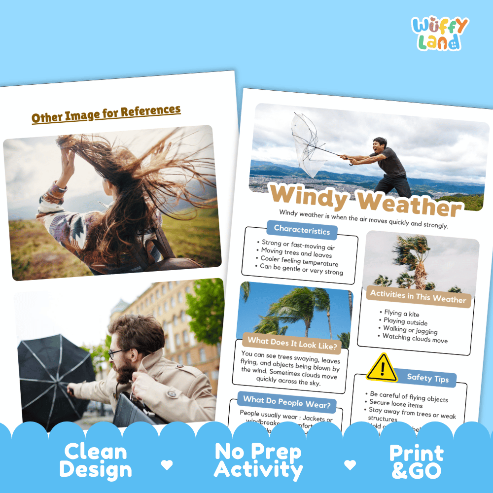 Windy Seasonal Weather Research Page Worksheets Weather Science Activity