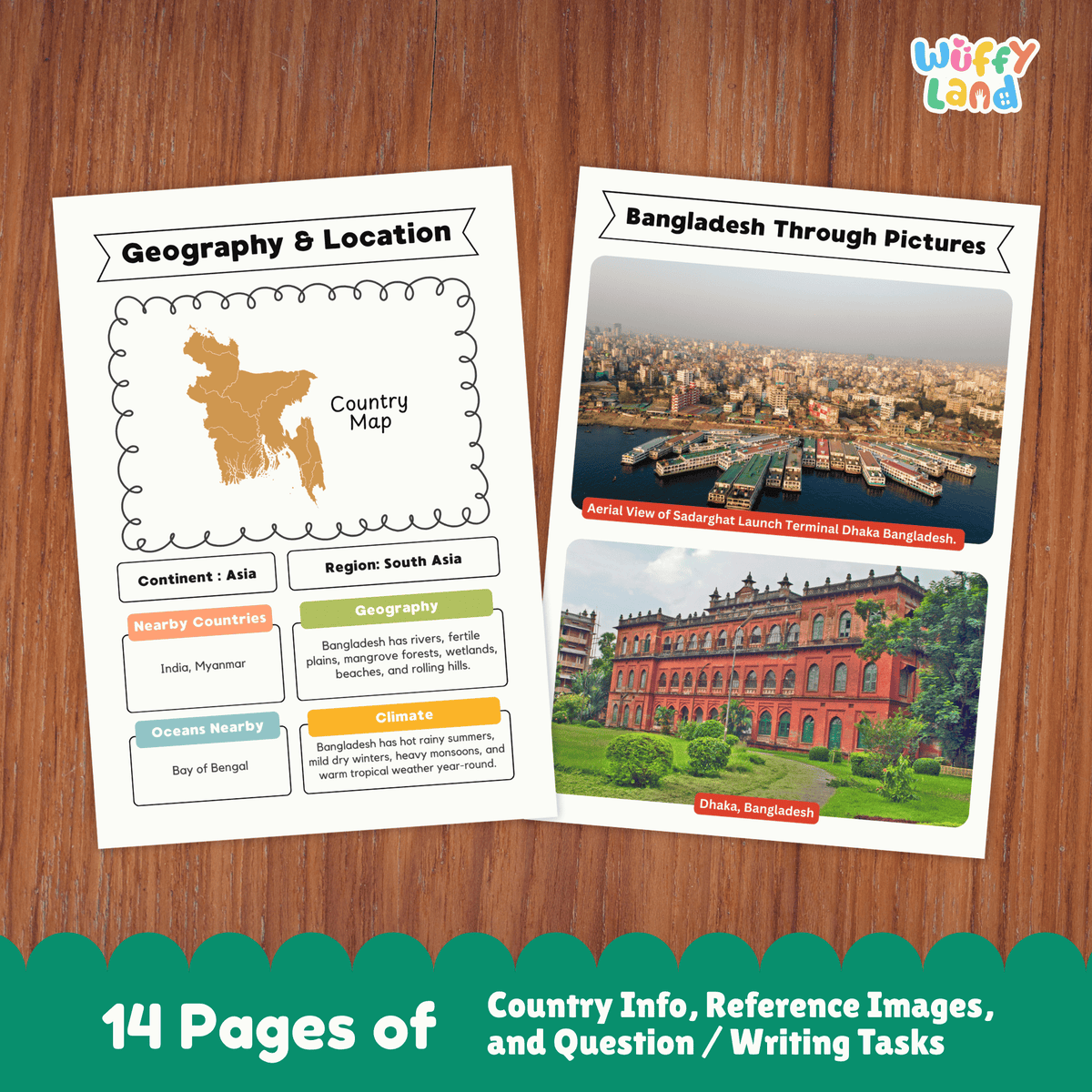 BANGLADESH Country Research Project | Geography, Culture, Landmarks, Worksheets