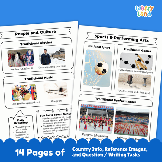 NORTH KOREA Country Research Project | Geography, Culture, Landmarks, Worksheets