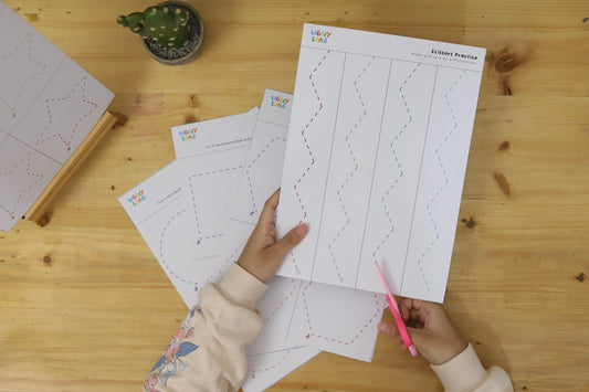 Scissor Practice Printable Pack -  Fun Way to Build Fine Motor Skills